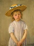 Mary Cassatt Child in a Straw Hat France oil painting artist